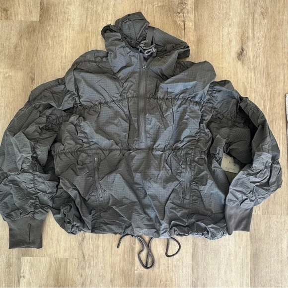 Free People FP Movement Happy Camper Pullover Pewter sz M NWT - Picture 6 of 13